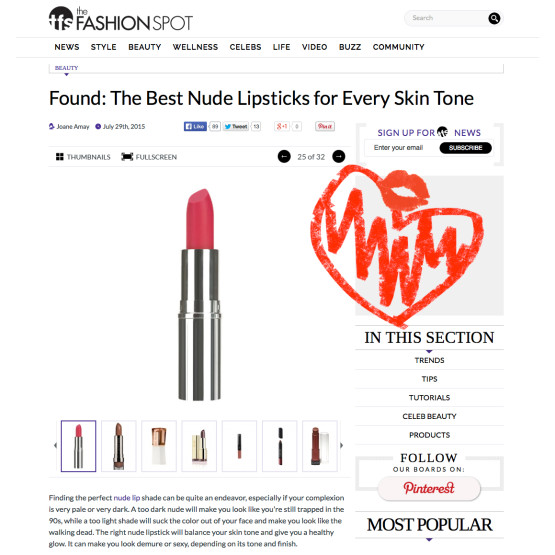 Velvet Matte Lipstick (Stand-Up Broad) in The Fashion Spot