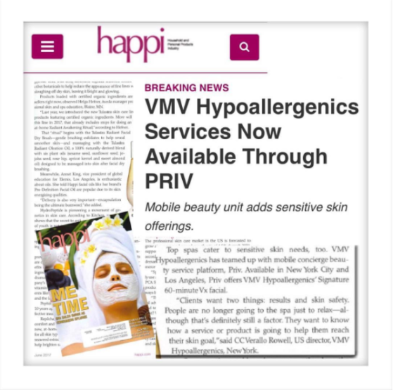 VMV Hypoallergenic Services in PRIV - Happi Magazine